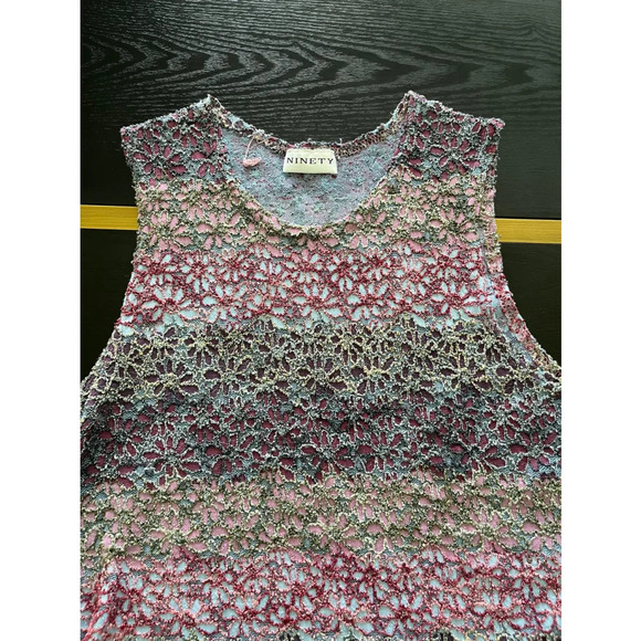 Vintage Ninety Women's Crocheted Tank Medium EUC - Picture 4 of 8